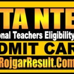 NTA NTET Admit Card 2025